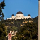 Aussicht auf das Griffith Observatory (von der Kreuzung Hollywood Boulevard & Mariposa Avenue)