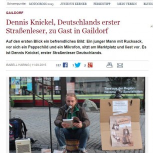 Südwest Presse, 11.9.2015: »Ein Welten-Entdecker« (Teil 1)