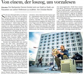 Stuttgarter Zeitung, 11.9.2015: »Von einem, der loszog, um vorzulesen«