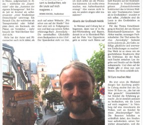 Allgemeine Zeitung Landskrone, 16.9.2015: »Die Schamgrenze austesten«