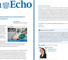 Main-Echo Aschaffenburg, 19.5.2016: »Der Straßen-Vorleser«
