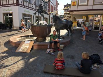 Deutschlands erster Straßenleser in Alzey (31.8.2016, © Dirk Augustin)